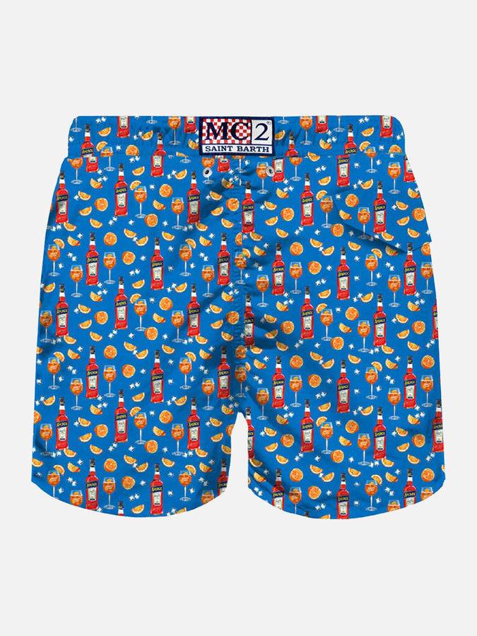 Mc2 Saint Barth Costume Da Bagno Da Uomo In Tessuto Leggero Con Stampa Spritz | EDIZIONE SPECIALE APEROL