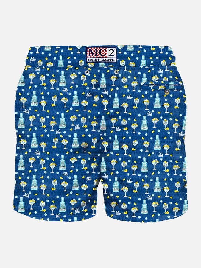 Mc2 Saint Barth Costume Da Bagno Da Uomo In Tessuto Leggero Con Stampa Gin Mare | GIN MARE EDIZIONE SPECIALE