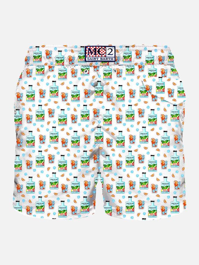 Mc2 Saint Barth Costume Da Bagno Da Uomo In Tessuto Leggero Con Stampa Gin | PORTOFINO DRY GIN EDIZIONE SPECIALE