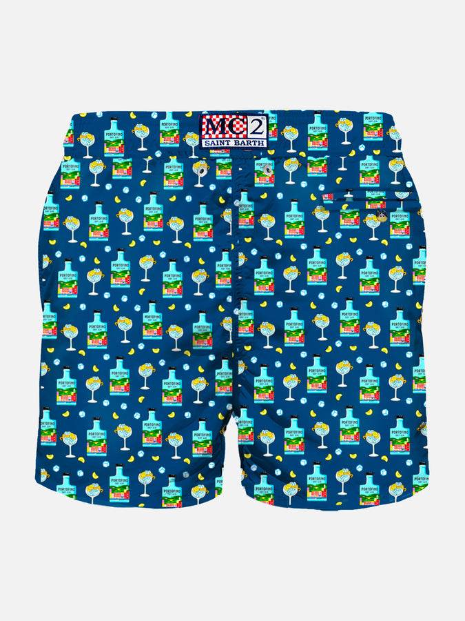 Mc2 Saint Barth Costume Da Bagno Da Uomo In Tessuto Leggero Con Stampa Portofino Gin | PORTOFINO DRY GIN EDIZIONE SPECIALE