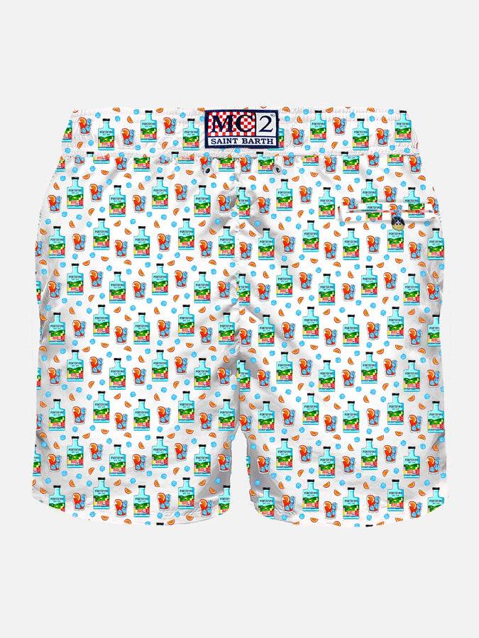 Mc2 Saint Barth Costume Da Bagno Da Uomo In Tessuto Leggero Con Stampa Portofino Dry Gin | Portofino Dry Gin Edizione Speciale