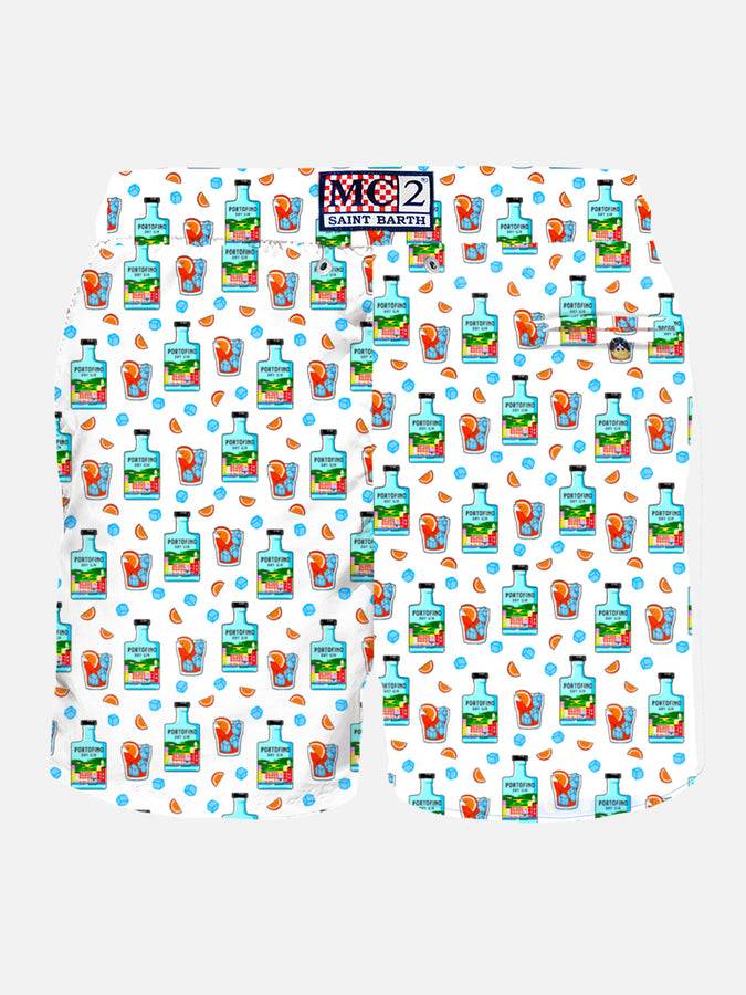 Mc2 Saint Barth Costume Da Bagno Da Uomo In Tessuto Leggero Con Stampa Portofino Gin | PORTOFINO DRY GIN EDIZIONE SPECIALE