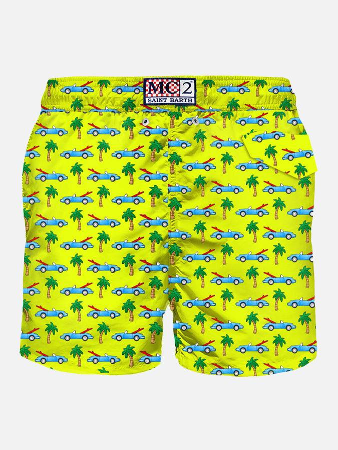 Mc2 Saint Barth Costume Da Bagno Da Uomo In Tessuto Leggero Con Stampa Surfcar