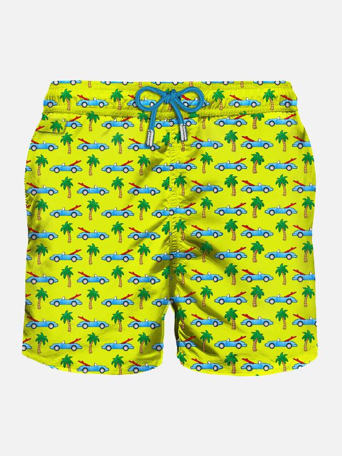 Mc2 Saint Barth Costume da bagno da uomo in tessuto leggero con stampa surfcar