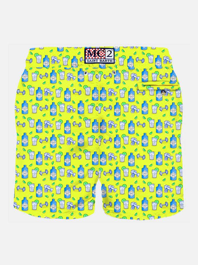 Mc2 Saint Barth Costume Da Bagno Da Uomo In Tessuto Leggero Con Stampa Gin E Palestra | GIN MARE EDIZIONE SPECIALE