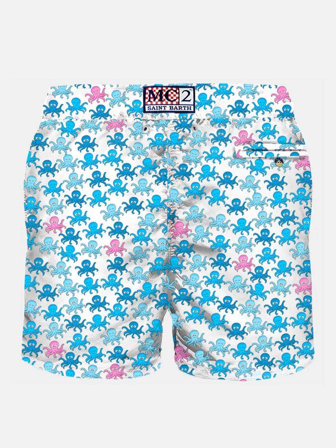 Mc2 Saint Barth Costume Da Bagno Da Uomo In Tessuto Leggero Con Stampa Polipi