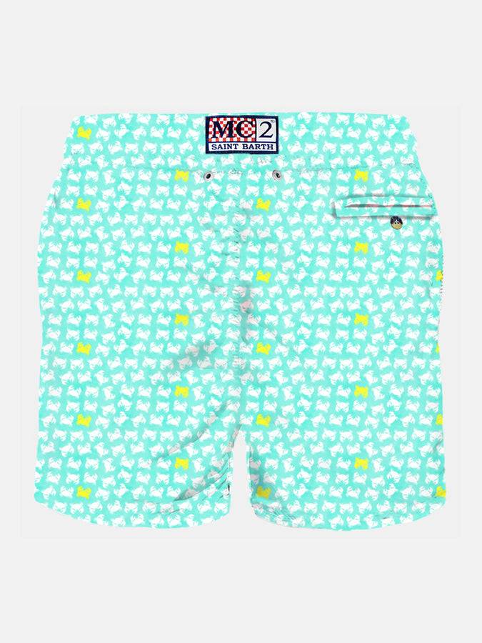 Mc2 Saint Barth Costume Da Bagno Da Uomo In Tessuto Leggero Con Stampa Granchi