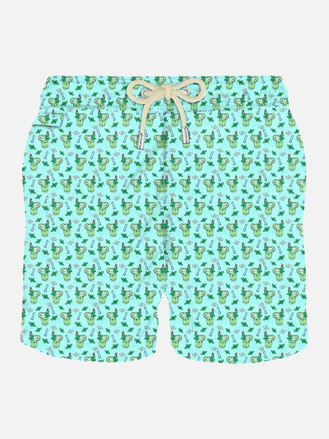 Mc2 Saint Barth Costume da bagno da uomo in tessuto leggero con stampa Mojito