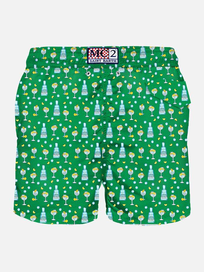 Mc2 Saint Barth Costume Da Bagno Da Uomo In Tessuto Leggero Con Stampa Gin | GIN MARE EDIZIONE SPECIALE