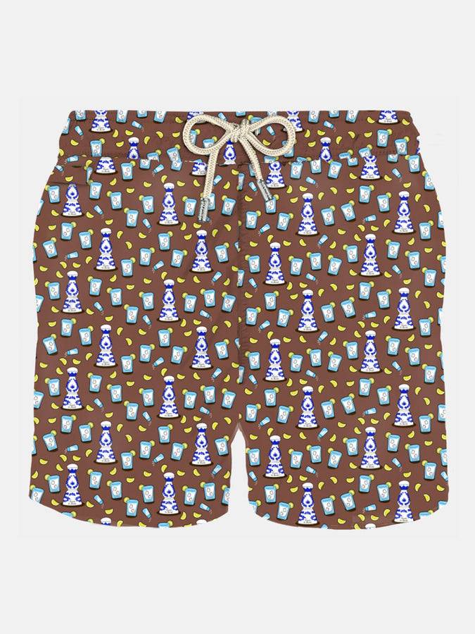 Mc2 Saint Barth Costume da bagno da uomo in tessuto leggero con stampa tequila
