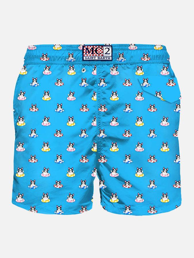Mc2 Saint Barth Costume Da Bagno Da Uomo In Tessuto Leggero Con Stampa Cani