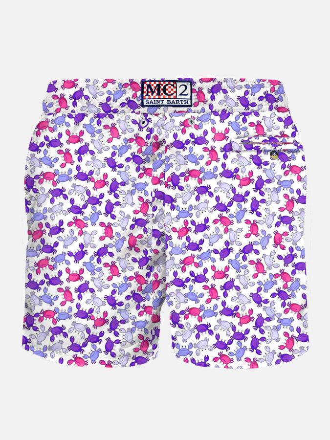 Mc2 Saint Barth Costume Da Bagno Da Uomo In Tessuto Leggero Con Stampa Granchi