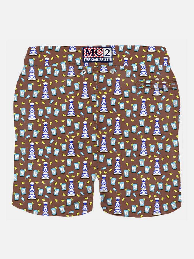 Mc2 Saint Barth Costume Da Bagno Da Uomo In Tessuto Leggero Con Stampa Tequila