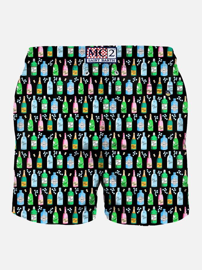Mc2 Saint Barth Costume Da Bagno Da Uomo In Tessuto Leggero Con Stampa Bollicine