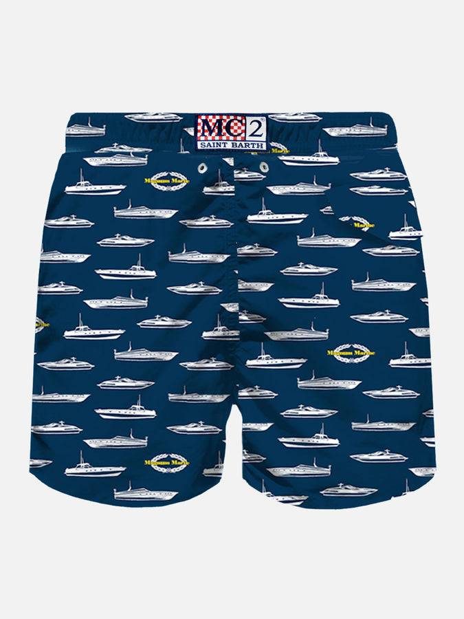 Mc2 Saint Barth Costume Da Bagno Da Uomo In Tessuto Leggero Con Stampa Magnum Marine | EDIZIONE SPECIALE MAGNUM MARINE