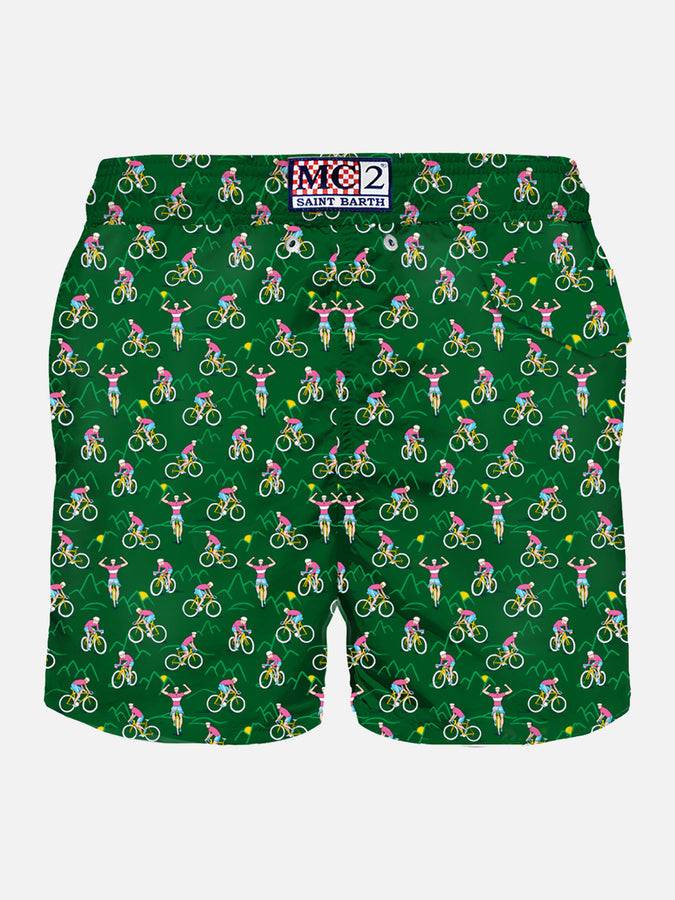 Mc2 Saint Barth Costume Da Bagno Da Uomo In Tessuto Leggero Con Stampa Ciclista