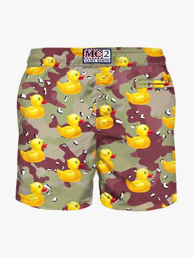 Mc2 Saint Barth Costume Da Bagno Da Uomo In Tessuto Leggero Con Stampa Papere Mimetiche