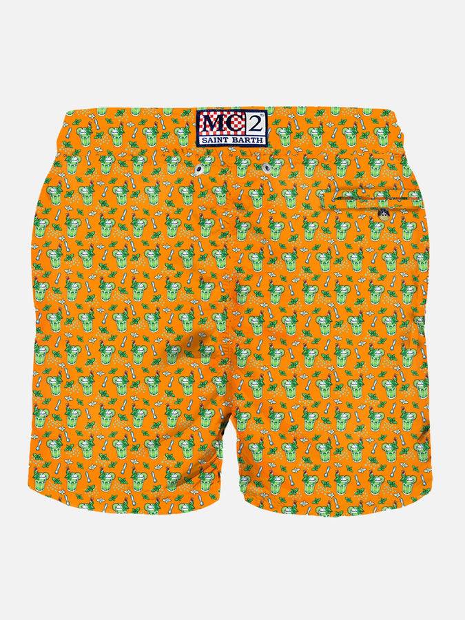 Mc2 Saint Barth Costume Da Bagno Da Uomo In Tessuto Leggero Con Stampa Mojito