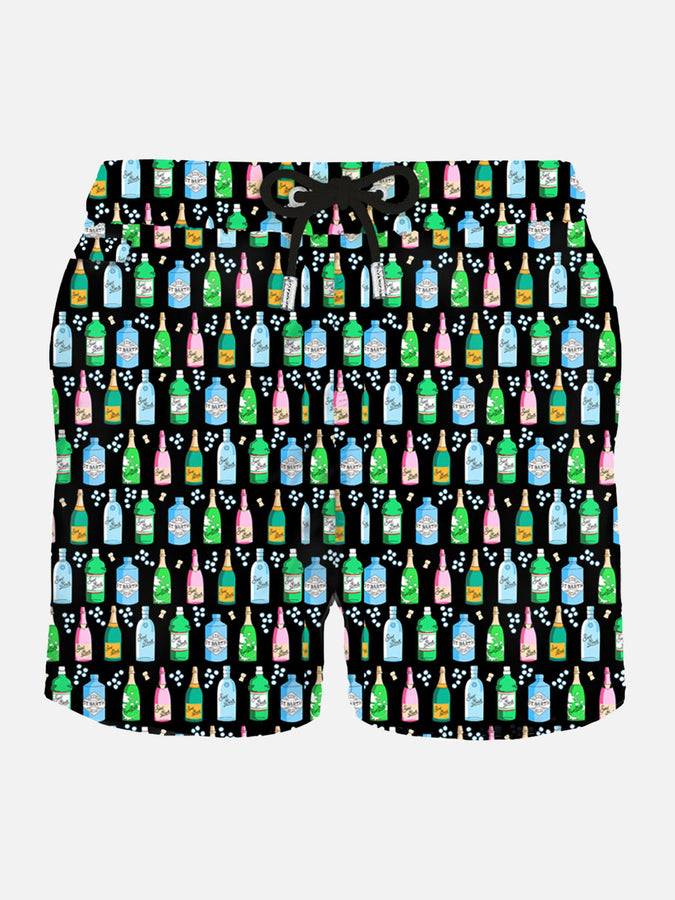 Mc2 Saint Barth Costume da bagno da uomo in tessuto leggero con stampa bollicine