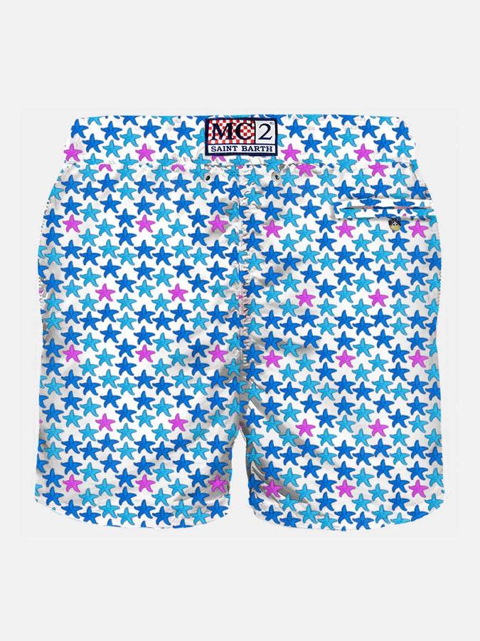 Mc2 Saint Barth Costume Da Bagno Da Uomo In Tessuto Leggero Con Stampa Stelle Marine