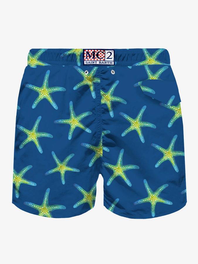 Mc2 Saint Barth Costume Da Bagno Da Uomo In Tessuto Leggero Con Stampa Marina