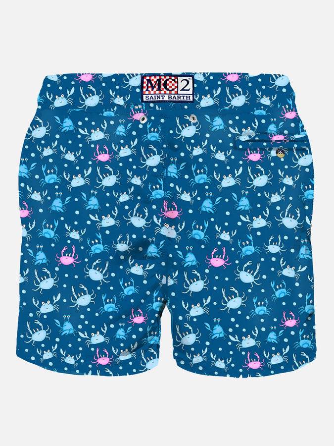 Mc2 Saint Barth Costume Da Bagno Da Uomo In Tessuto Leggero Con Stampa Granchi
