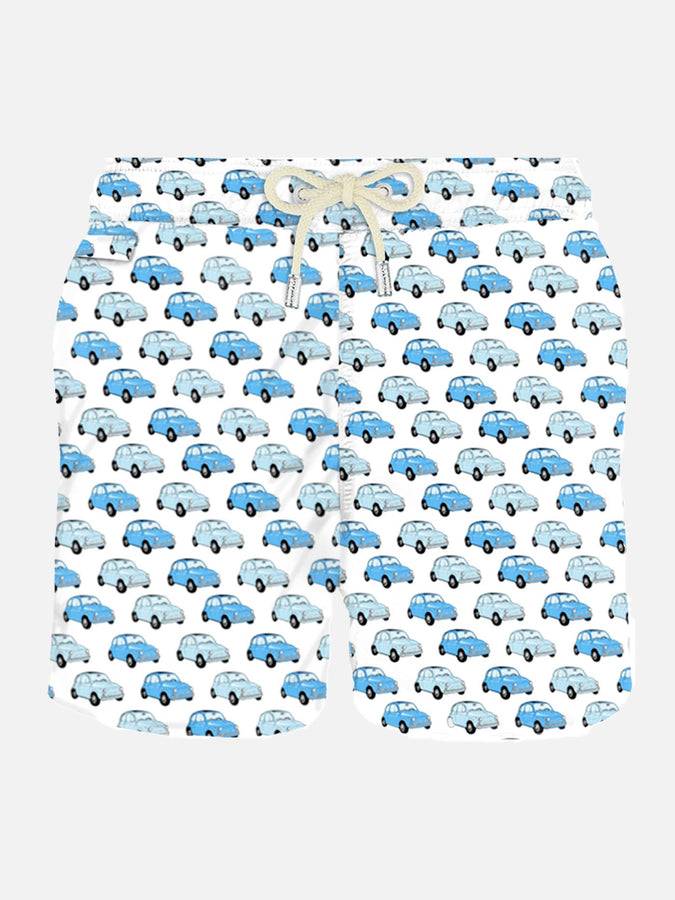Mc2 Saint Barth Costume da bagno da uomo in tessuto leggero con stampa auto Fiat 500 | FIAT© 500 Edizione Speciale