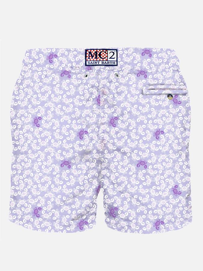 Mc2 Saint Barth Costume Da Bagno Da Uomo In Tessuto Leggero Con Stampa Granchi