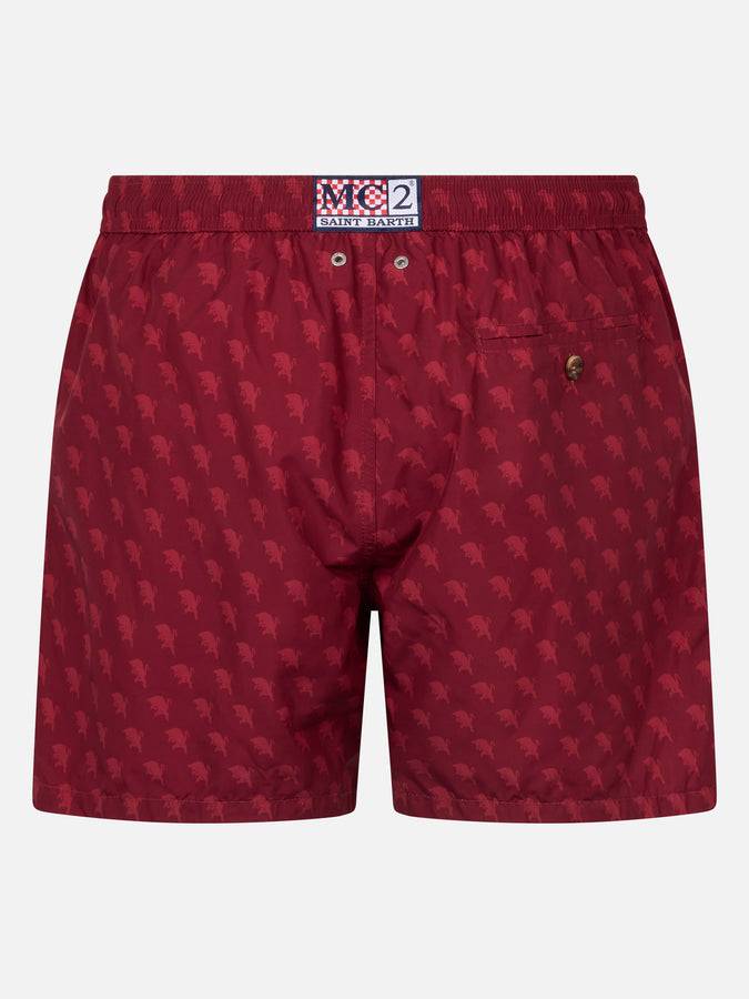 Mc2 Saint Barth Costume Da Bagno Da Uomo In Tessuto Leggero Con Stampa Logo Torino | EDIZIONE SPECIALE AC TORINO