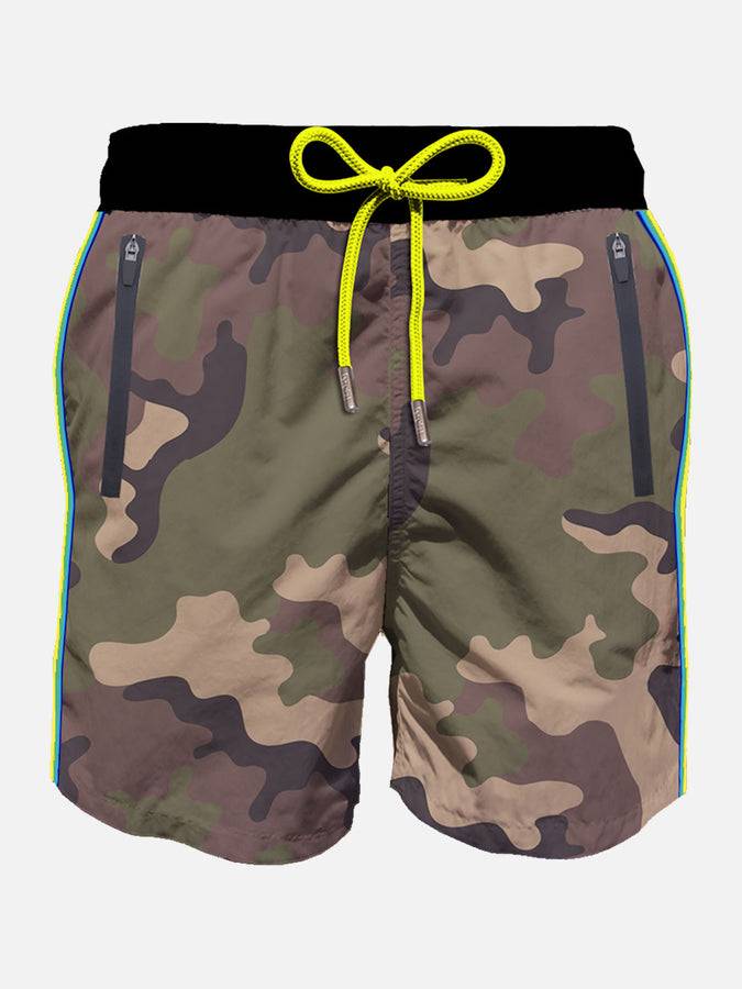 Mc2 Saint Barth Costume da bagno da uomo in tessuto leggero con tasche con zip