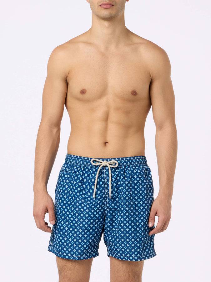 Mc2 Saint Barth Costume Da Bagno Da Uomo In Tessuto Leggero Lighting Micro Fantasy Con Stampa Cravatte