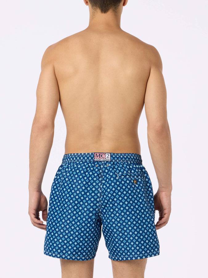 Mc2 Saint Barth Costume Da Bagno Da Uomo In Tessuto Leggero Lighting Micro Fantasy Con Stampa Cravatte