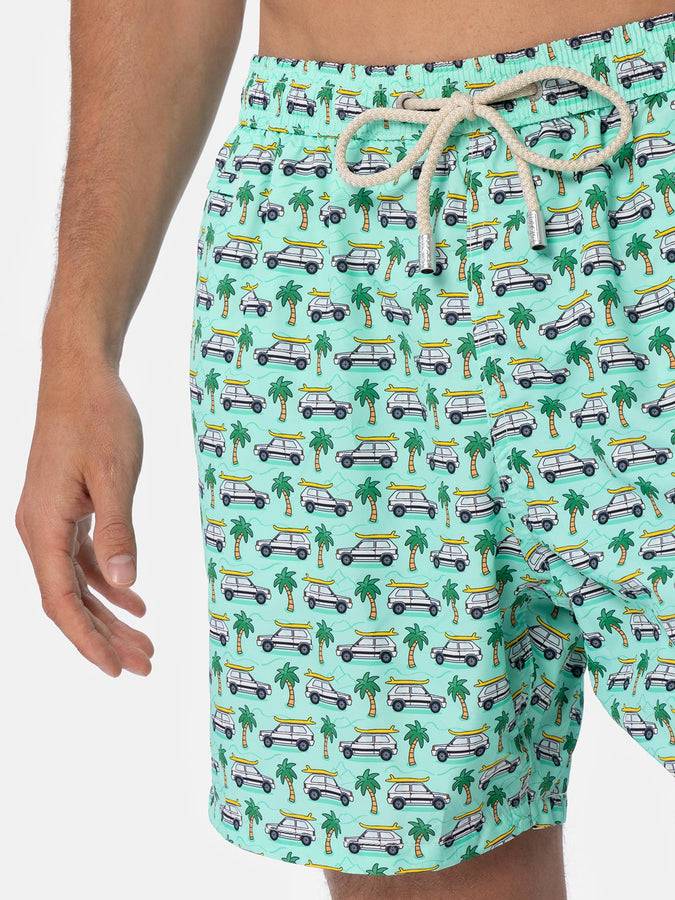 Mc2 Saint Barth Costume Da Bagno Da Uomo In Tessuto Leggero Lighting Micro Fantasy Con Stampa Panda | EDIZIONE SPECIALE PANDA