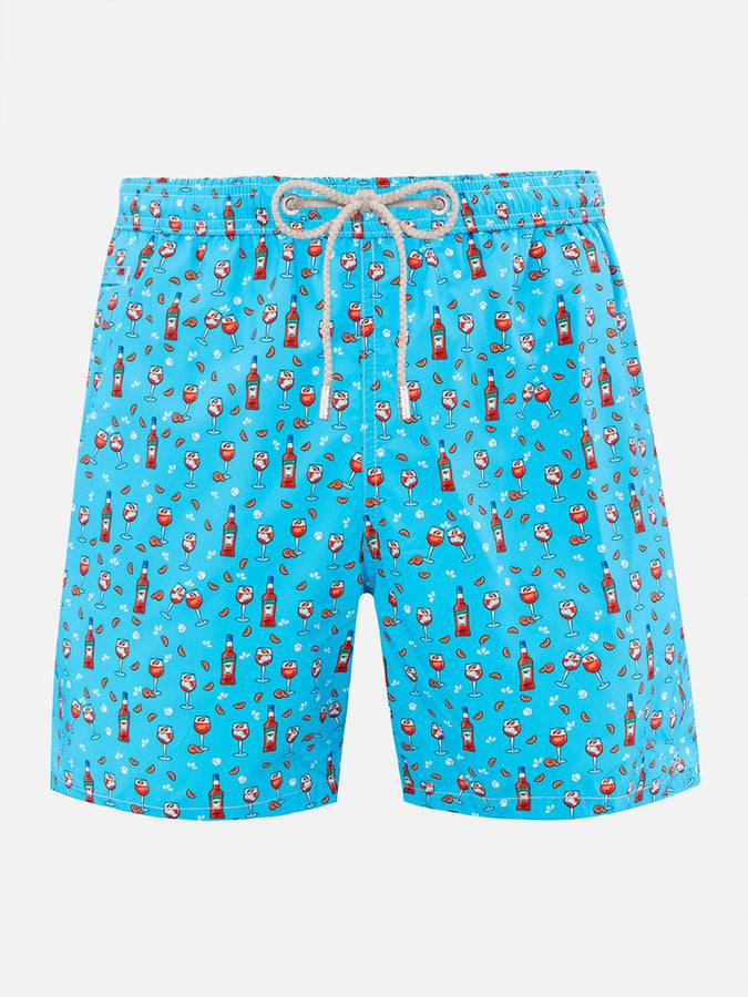 Mc2 Saint Barth Costume da bagno da uomo in tessuto leggero Lighting Micro Fantasy con stampa Aperol Spritz | EDIZIONE SPECIALE APEROL