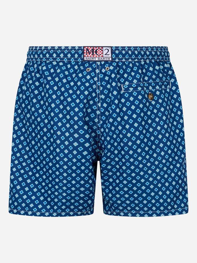 Mc2 Saint Barth Costume Da Bagno Da Uomo In Tessuto Leggero Lighting Micro Fantasy Con Stampa Cravatte