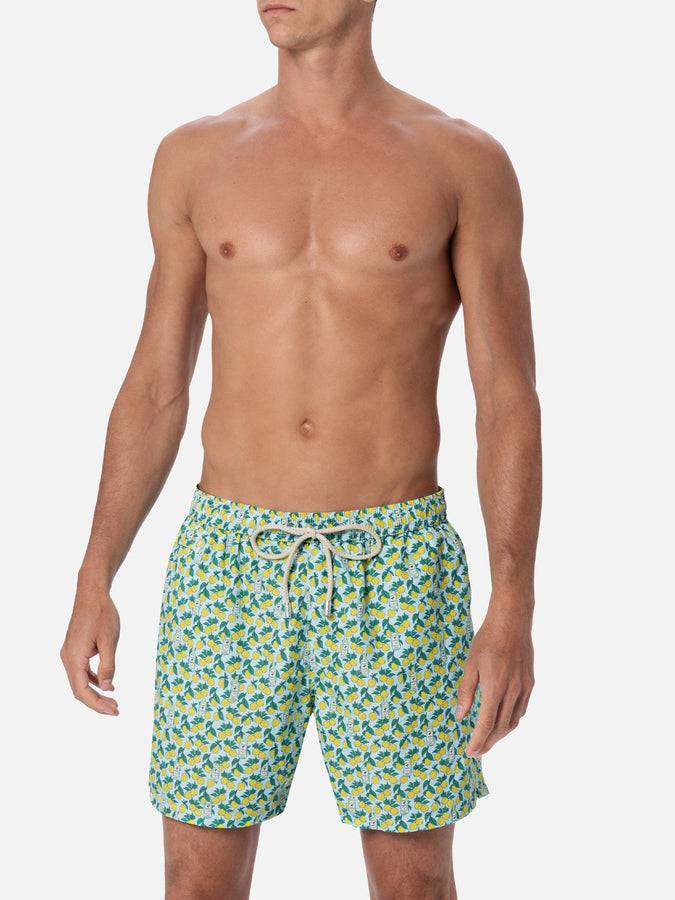 Mc2 Saint Barth Costume Da Bagno Da Uomo In Tessuto Leggero Lighting Micro Fantasy Con Stampa Gin E Limone