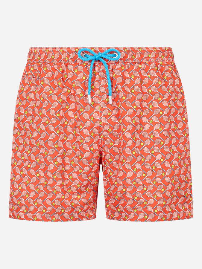 Mc2 Saint Barth Costume da bagno da uomo in tessuto leggero Lighting Micro Fantasy con stampa tennis
