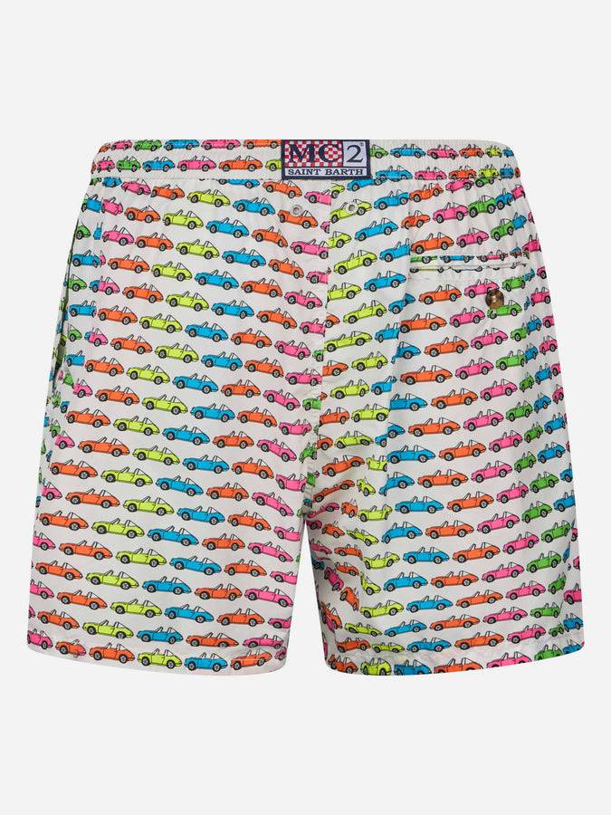 Mc2 Saint Barth Costume Da Bagno Da Uomo In Tessuto Leggero Lighting Micro Fantasy Con Stampa Auto