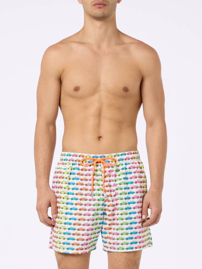 Mc2 Saint Barth Costume Da Bagno Da Uomo In Tessuto Leggero Lighting Micro Fantasy Con Stampa Auto