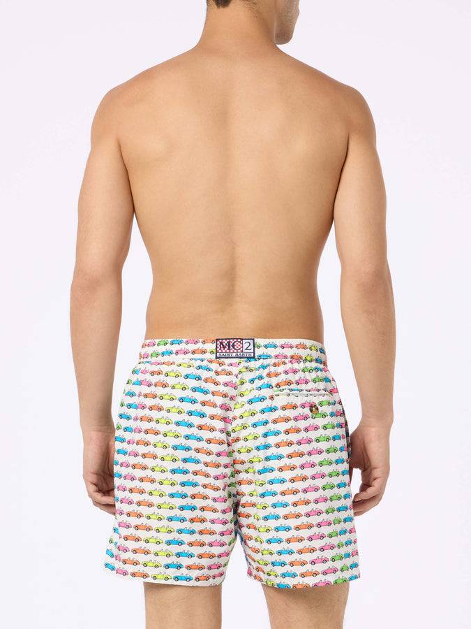 Mc2 Saint Barth Costume Da Bagno Da Uomo In Tessuto Leggero Lighting Micro Fantasy Con Stampa Auto