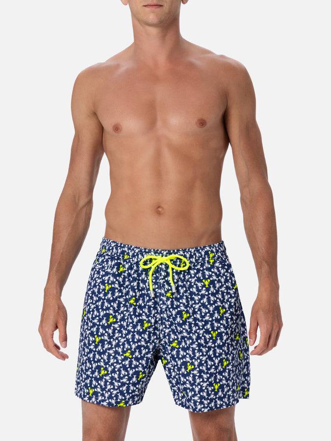 Mc2 Saint Barth Costume Da Bagno Da Uomo In Tessuto Leggero Lighting Micro Fantasy Con Stampa Aragosta