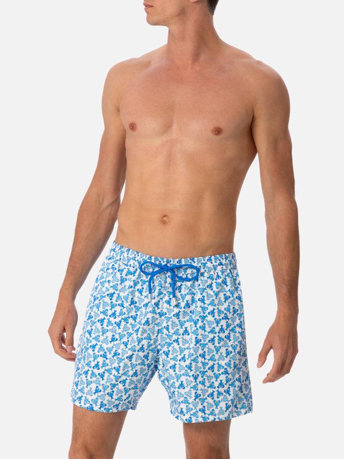 Mc2 Saint Barth Costume Da Bagno Da Uomo In Tessuto Leggero Lighting Micro Fantasy Con Stampa Aragosta