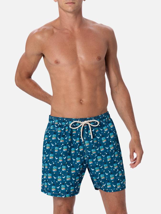 Mc2 Saint Barth Costume Da Bagno Da Uomo In Tessuto Leggero Lighting Micro Fantasy Con Stampa Gin Tonic Portofino Gin | PORTOFINO DRY GIN EDIZIONE SPECIALE