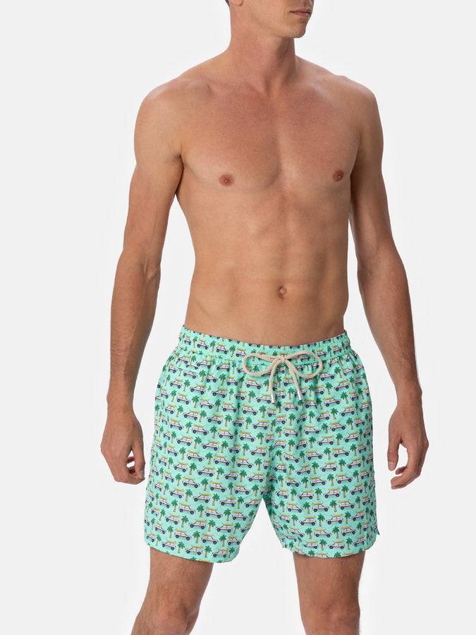 Mc2 Saint Barth Costume Da Bagno Da Uomo In Tessuto Leggero Lighting Micro Fantasy Con Stampa Panda | EDIZIONE SPECIALE PANDA