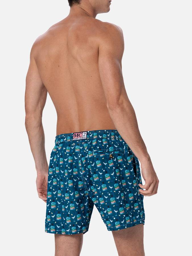 Mc2 Saint Barth Costume Da Bagno Da Uomo In Tessuto Leggero Lighting Micro Fantasy Con Stampa Gin Tonic Portofino Gin | PORTOFINO DRY GIN EDIZIONE SPECIALE