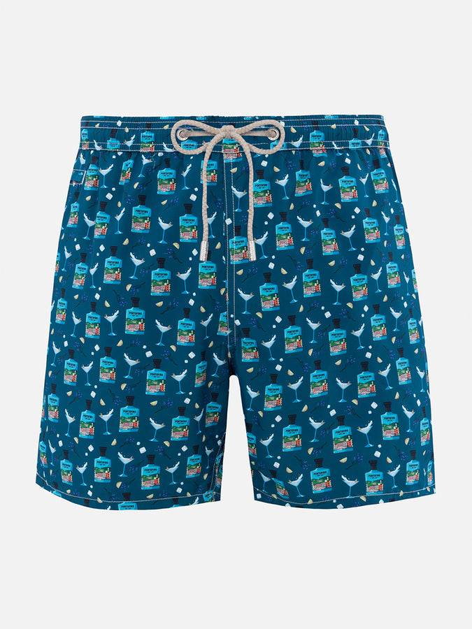 Mc2 Saint Barth Costume da bagno da uomo in tessuto leggero Lighting Micro Fantasy con stampa Gin Tonic Portofino Gin | PORTOFINO DRY GIN EDIZIONE SPECIALE