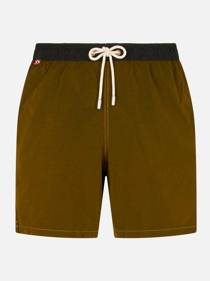 Mc2 Saint Barth Costume da bagno da uomo in tessuto leggero ocra