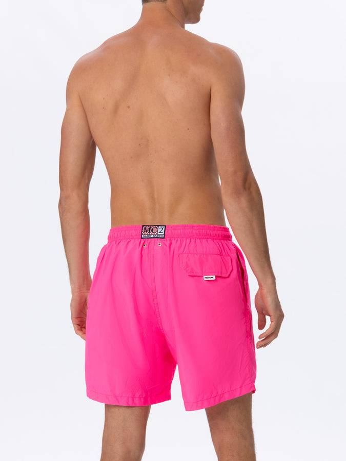 Mc2 Saint Barth Costume Da Bagno Da Uomo In Tessuto Leggero Rosa Fluo Lighting Pantone | EDIZIONE SPECIALE PANTONE