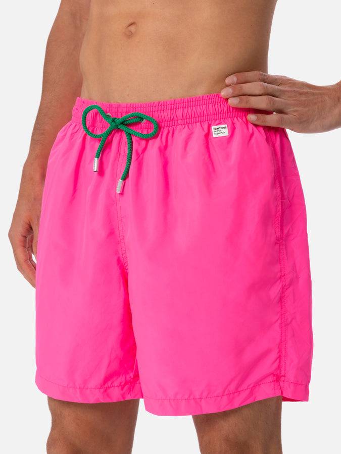 Mc2 Saint Barth Costume Da Bagno Da Uomo In Tessuto Leggero Rosa Fluo Lighting Pantone | EDIZIONE SPECIALE PANTONE