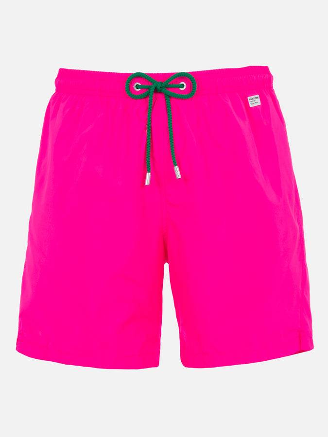 Mc2 Saint Barth Costume da bagno da uomo in tessuto leggero rosa fluo Lighting Pantone | EDIZIONE SPECIALE PANTONE